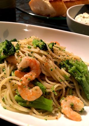 ブロッコリーと小えびの香味オイル パスタ-レシピのメイン写真