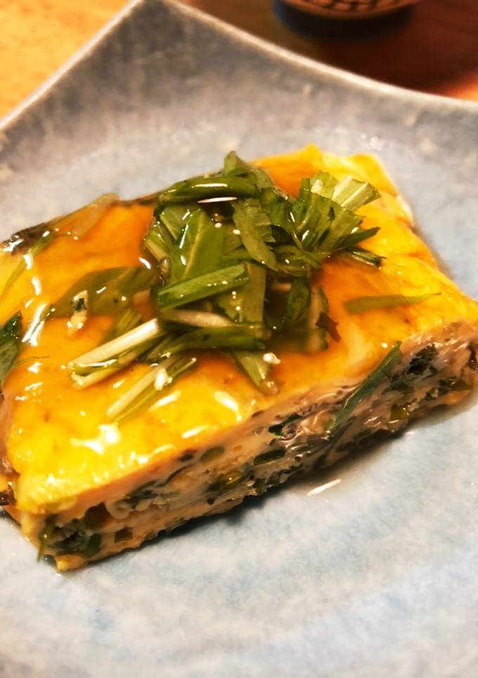 ぷちぷちっとふのりのあんかけ卵焼き-レシピのメイン写真