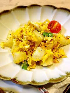 長芋と卵のマヨネーズ炒め-レシピのメイン写真