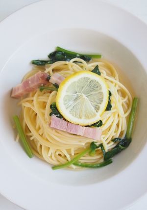 厚切りベーコンとほうれん草パスタ-レシピのメイン写真