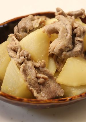 時短♪塩麹豚肉レンジ大根のフライパン煮物-レシピのメイン写真