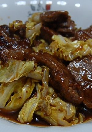 キャベツと牛ヒレ肉の炒めもの-レシピのメイン写真