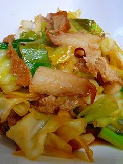春キャベツと油揚げと竹輪の炒め煮♪-レシピのメイン写真