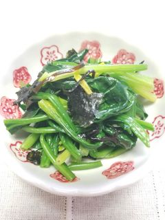 ☆副菜♪ほうれん草の塩昆布・海苔和え☆-レシピのメイン写真