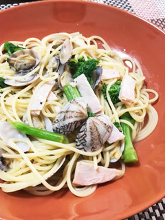 簡単!!菜の花とアサリのパスタ♪-レシピのメイン写真