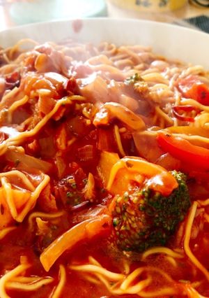 トマトたっぷりイタリアン風ラーメン-レシピのメイン写真