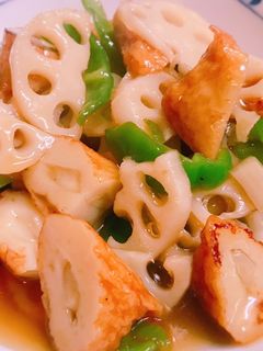 ごぼう天とレンコンの甘酢炒め-レシピのメイン写真