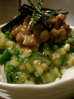 ネバとろ~☆刻み野菜de納豆丼♪-レシピのメイン写真