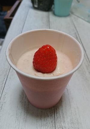 いちご酢のいちごでムース-レシピのメイン写真