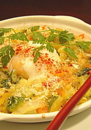 トマトとイタリア野菜の温たまオーブン焼き-レシピのメイン写真