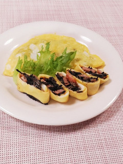 ミニオムレツ♡ベーコンとひじき-レシピのメイン写真