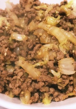 塩もみ白菜とひき肉のご飯のお供-レシピのメイン写真