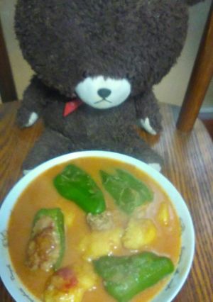 ジャガ団子&チートロッピー肉のケチャ煮‼-レシピのメイン写真