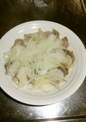 豚細切れ肉と長いもの重ね蒸し-レシピのメイン写真