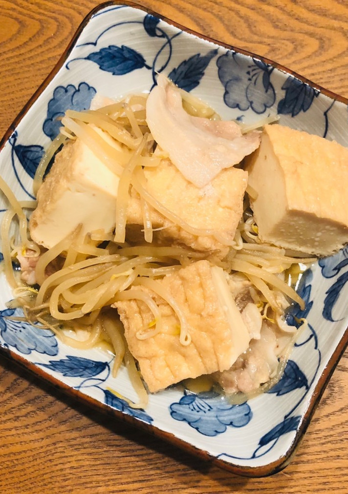 簡単♪煮るだけ！豚肉と厚揚げの甘辛煮-レシピのメイン写真