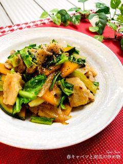 春キャベツと南瓜の炒め物-レシピのメイン写真