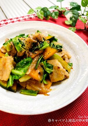 春キャベツと南瓜の炒め物-レシピのメイン写真