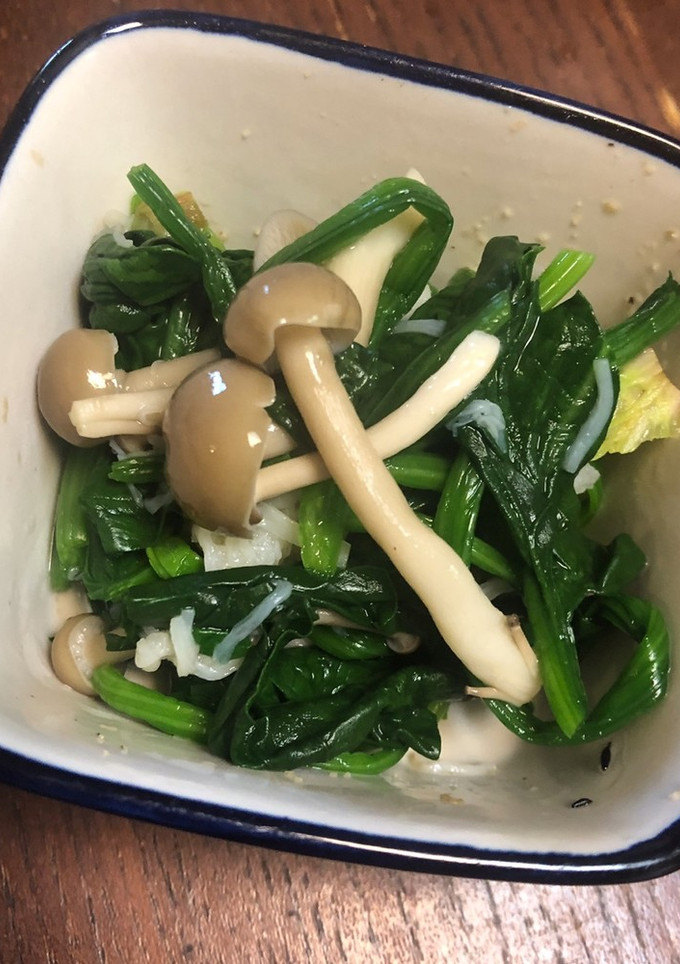 ホタテ缶とほうれん草の出汁浸し-レシピのメイン写真