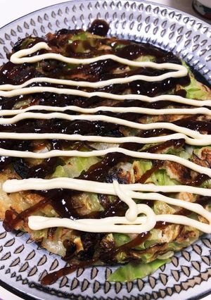低糖質 キャベツで作るお好み焼き-レシピのメイン写真