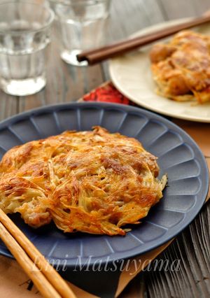 ＊豚こまもやしチーズお焼き＊小麦粉卵不要-レシピのメイン写真