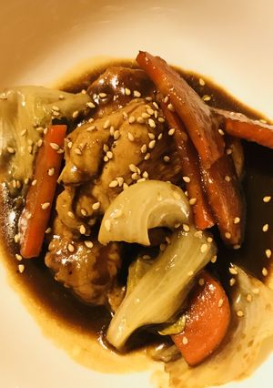 鶏肉＆レタスのあまから味噌ソース炒め-レシピのメイン写真