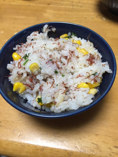 コンビーフとコーンの炊き込みご飯-レシピのメイン写真