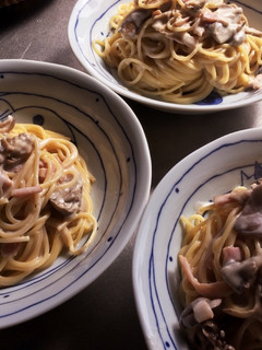 舞茸のクリームスパゲッティ-レシピのメイン写真