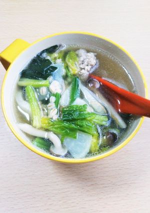 ダイエットもち麦♪きのこ♪すぐできスープ-レシピのメイン写真