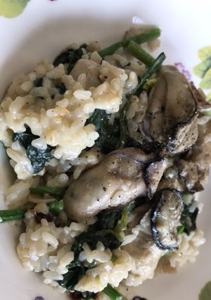 牡蠣のチーズ豆乳リゾット-レシピのメイン写真