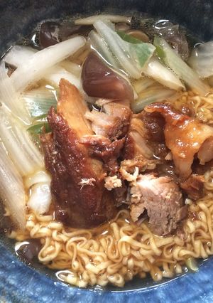 114、ネギチャーシューのチキンラーメン-レシピのメイン写真