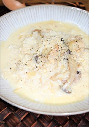 もち麦ごはんと豆乳と帆立のリゾット-レシピのメイン写真