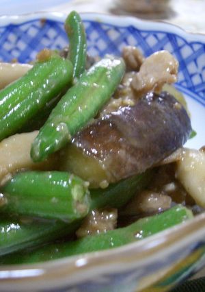 なすとインゲンのごまみそ炒め-レシピのメイン写真