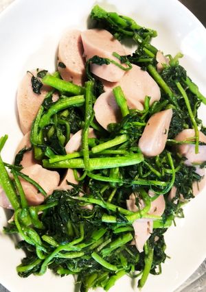 魚肉ソーセージとクレソンの炒め物-レシピのメイン写真