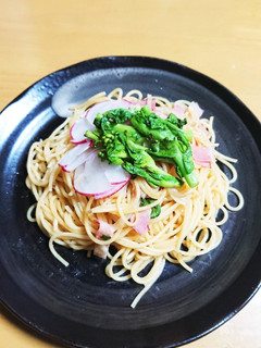 菜の花とベーコンのわさび醤油パスタ☆-レシピのメイン写真