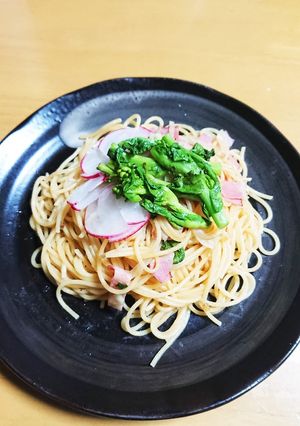菜の花とベーコンのわさび醤油パスタ☆-レシピのメイン写真