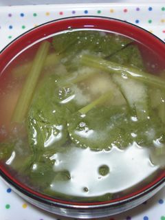 小松菜とじゃがいものお味噌汁-レシピのメイン写真