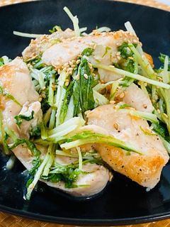 水菜と鶏胸肉の塩麹炒め-レシピのメイン写真