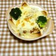 残りカレー活躍♪朝のトースト♡