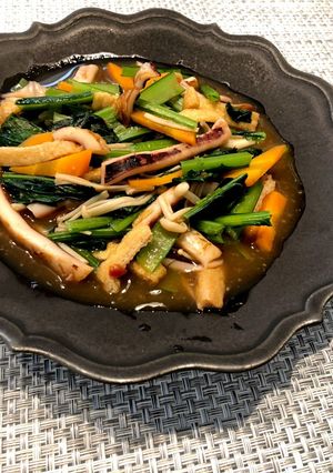 コストコ冷凍焼きイカを使って中華炒め-レシピのメイン写真