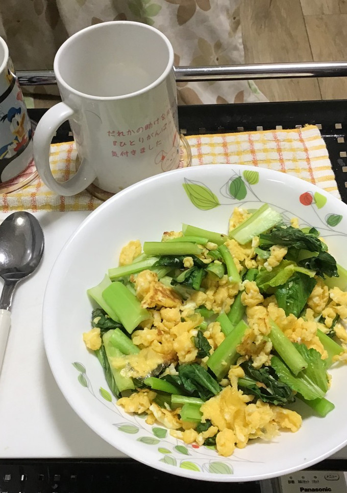 炒り卵と小松菜の炒め物-レシピのメイン写真