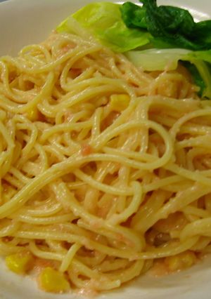 明太子のクリームスパ-レシピのメイン写真