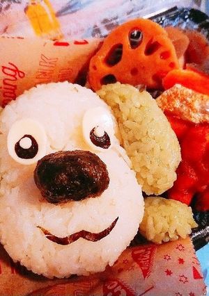 いないいないばぁ♪わんわん♪キャラ弁♪♪-レシピのメイン写真