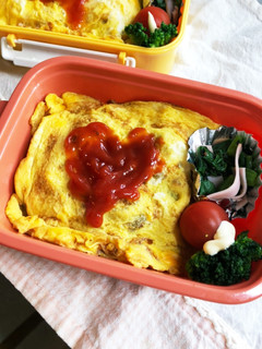お弁当に✨簡単卵乗っけ和風オムライス-レシピのメイン写真
