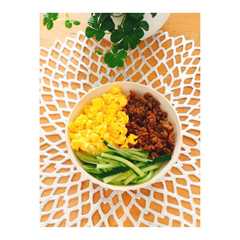 簡単！きゅうりの三色丼♪鶏そぼろ-レシピのメイン写真