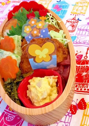 2月25日 メンチカツ弁当 詰め方-レシピのメイン写真