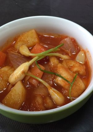 発芽にんにくとチキンのトマト煮-レシピのメイン写真