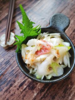 簡単副菜♪長ネギとちくわの梅和え-レシピのメイン写真
