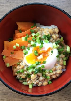 時短簡単、温泉納豆丼④-レシピのメイン写真
