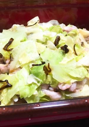 温野菜メーカーで8分！塩昆布の豚キャベツ-レシピのメイン写真