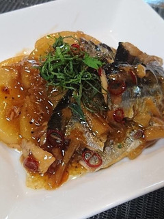 大根と秋刀魚の甘辛焼き×SHiBORO-レシピのメイン写真